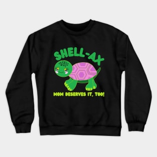 Cute Turtle Drawing Happy Mother's Day Funny Puns Gift Crewneck Sweatshirt